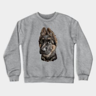 German Shepherd Puppy Dog Ears Crewneck Sweatshirt